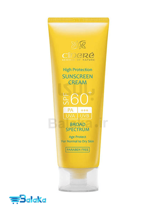 کرم ضد آفتاب سینره SPF60 مناسب پوست خشک و معمولی